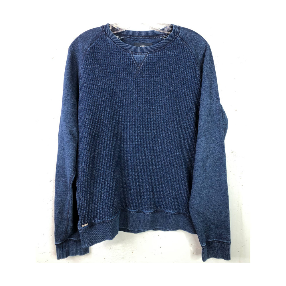 Astronomy Clothing Womens Pullover Waffle Knit Navy‎ Blue, Sz L